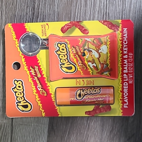 Cheetos flammin hot flavored lip balm and keychain. NWT - Picture 1 of 2